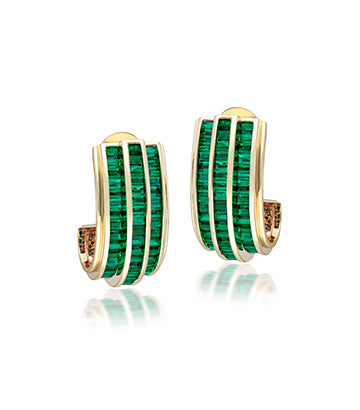 Emerald hoops